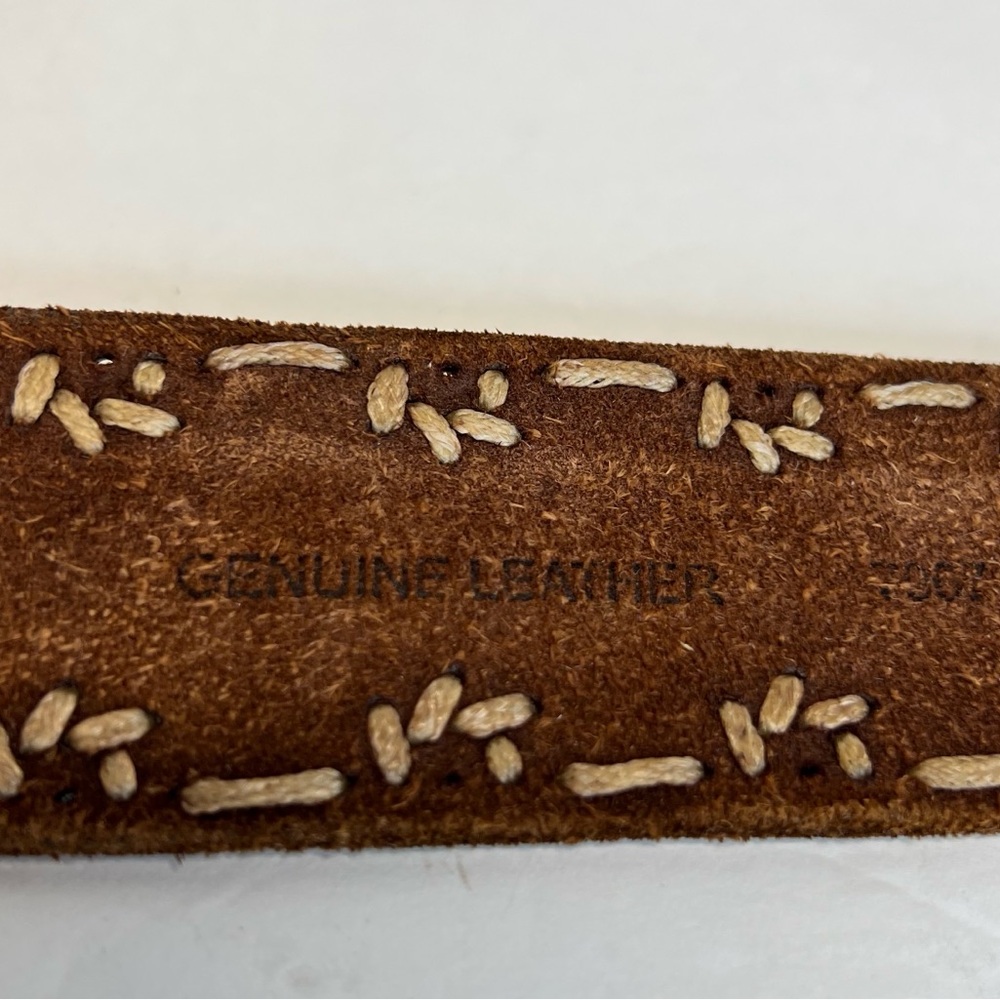 Aeropostale Womens Brown Leather Cinch Belt-40” long x 1.5” tall Sz Medium Super - Picture 7 of 7